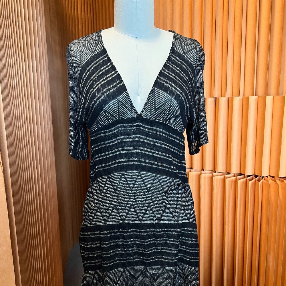 Vitamin A Golden Stripe Beach Cover-Up – Hip Length